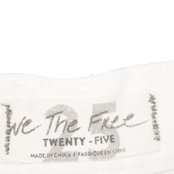 We The Free Distressed White Denim Cutoff Shorts Size 25 Button Fly - Picture 4 of 5